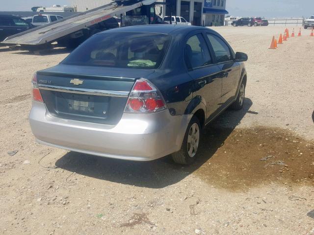 KL1TD5DE6BB137429 - 2011 CHEVROLET AVEO LS GREEN photo 4