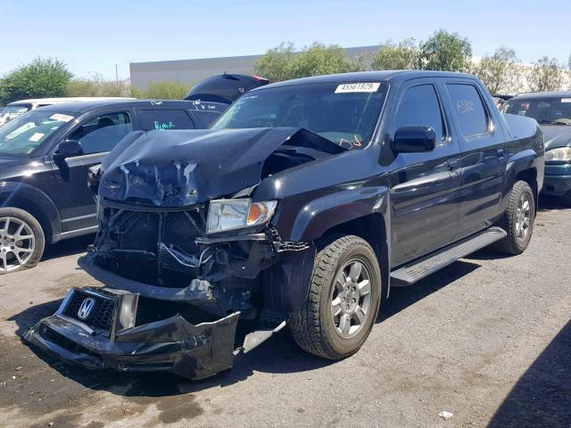 2HJYK16357H504985 - 2007 HONDA RIDGELINE BLACK photo 2