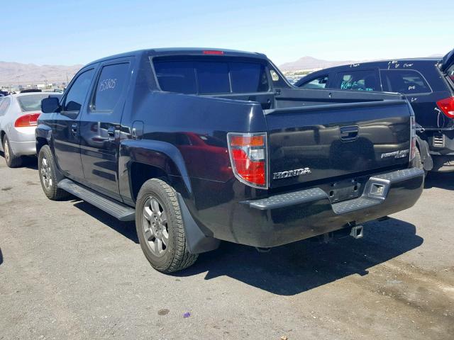 2HJYK16357H504985 - 2007 HONDA RIDGELINE BLACK photo 3