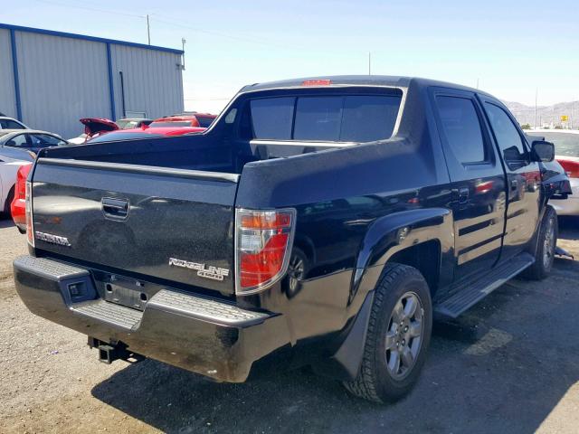 2HJYK16357H504985 - 2007 HONDA RIDGELINE BLACK photo 4