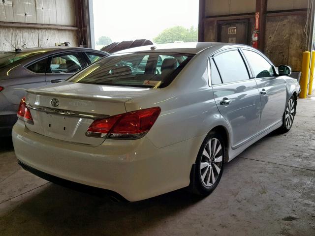 4T1BK3DB1BU399444 - 2011 TOYOTA AVALON BAS WHITE photo 4