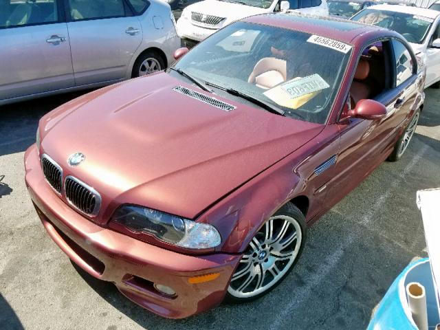 WBSBL93413JR21475 - 2003 BMW M3 BURGUNDY photo 2