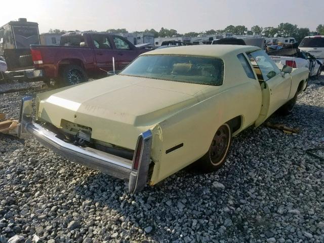 6L47S7Q228325 - 1977 CADILLAC EL DORADO YELLOW photo 4