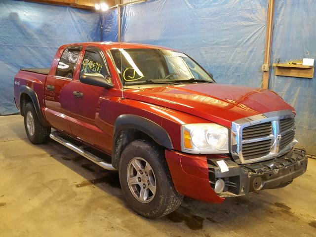 1D7HW48N36S535447 - 2006 DODGE DAKOTA QUA MAROON photo 1