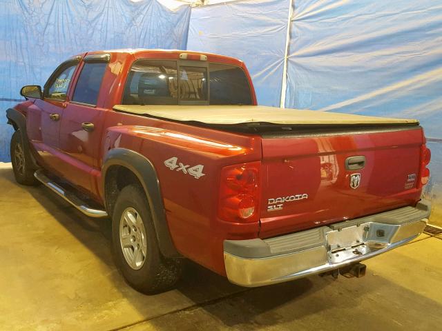 1D7HW48N36S535447 - 2006 DODGE DAKOTA QUA MAROON photo 3