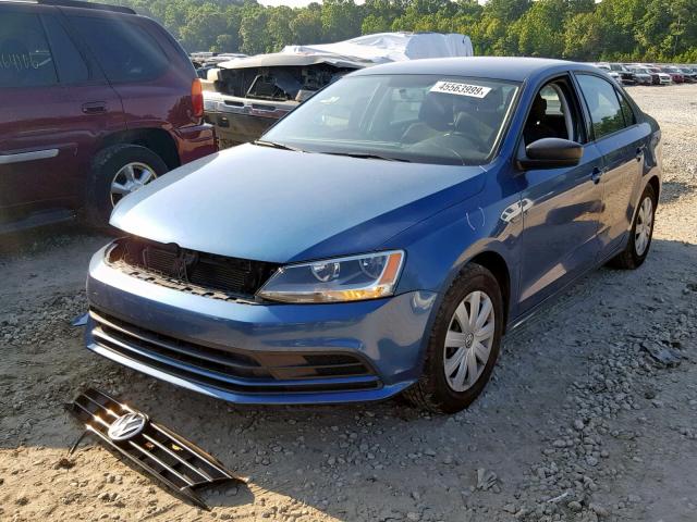 3VW2K7AJ8FM283785 - 2015 VOLKSWAGEN JETTA BASE 蓝色 照片 2