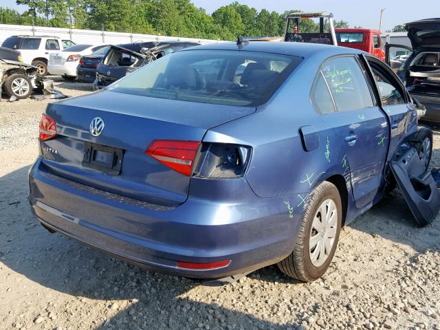 3VW2K7AJ8FM283785 - 2015 VOLKSWAGEN JETTA BASE 蓝色 照片 4