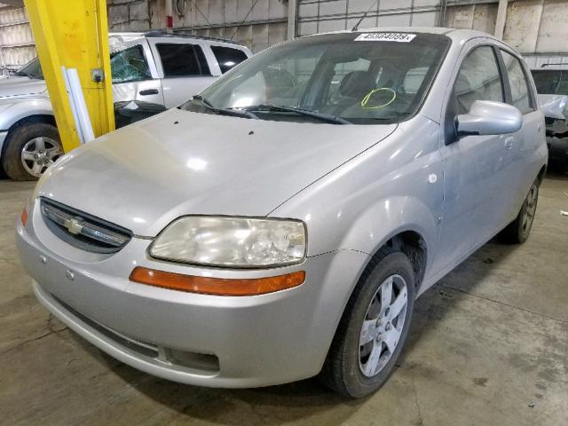 KL1TD66637B744004 - 2007 CHEVROLET AVEO BASE Күміс фото 2