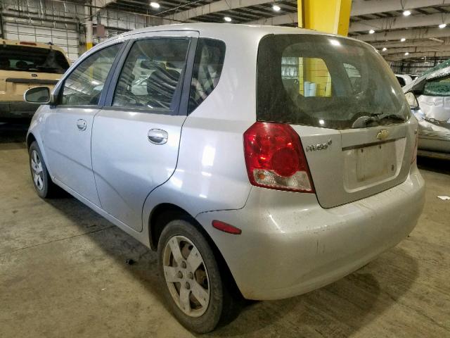KL1TD66637B744004 - 2007 CHEVROLET AVEO BASE Күміс фото 3