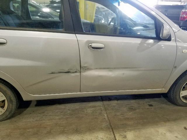 KL1TD66637B744004 - 2007 CHEVROLET AVEO BASE Күміс фото 9