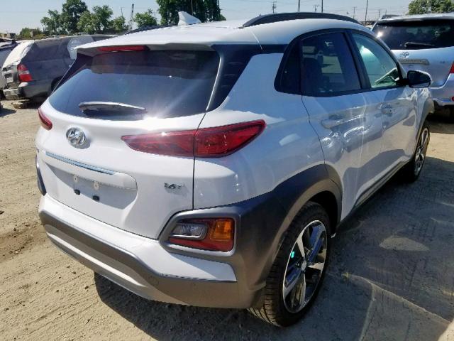 KM8K53A52KU221628 - 2019 HYUNDAI KONA ULTIM WHITE photo 4