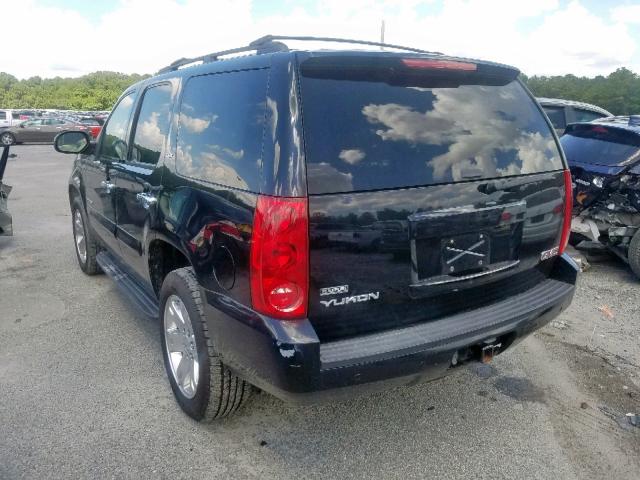 1GKFK13068J180536 - 2008 GMC YUKON BLACK photo 3