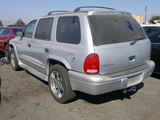 1B4HR48N12F106860 - 2002 DODGE DURANGO SL SILVER photo 3