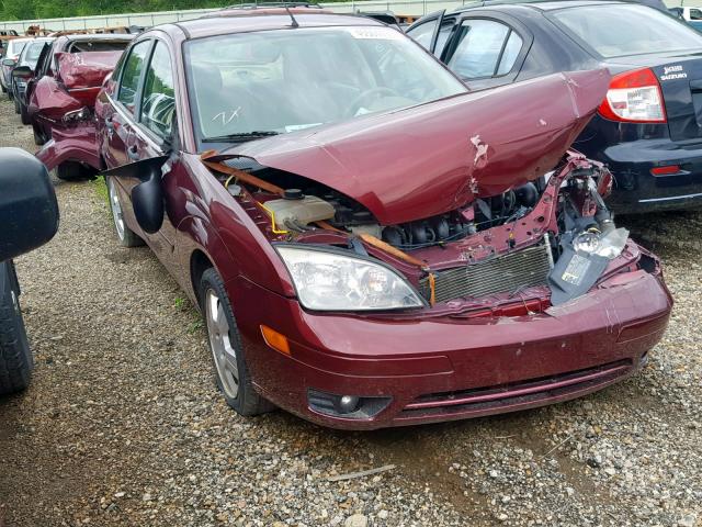 1FAHP34N17W142103 - 2007 FORD FOCUS ZX4 MAROON photo 1