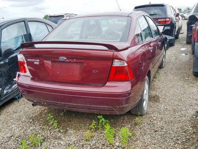 1FAHP34N17W142103 - 2007 FORD FOCUS ZX4 MAROON photo 6