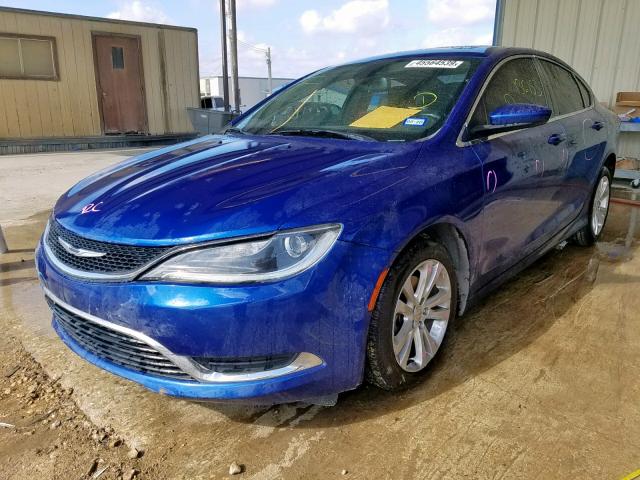 1C3CCCAB6FN684722 - 2015 CHRYSLER 200 LIMITE BLUE photo 2