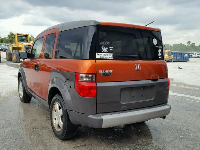 5J6YH27624L034831 - 2004 HONDA ELEMENT EX ORANGE photo 3