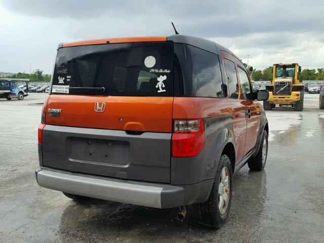 5J6YH27624L034831 - 2004 HONDA ELEMENT EX ORANGE photo 4