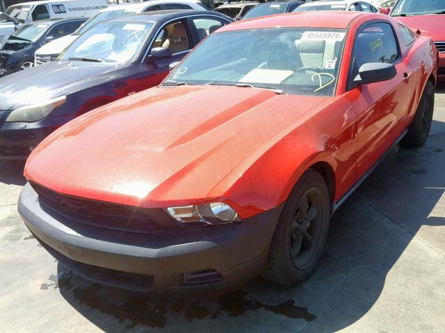 1ZVBP8AN6A5106838 - 2010 FORD MUSTANG RED photo 2