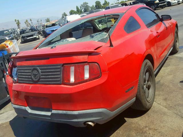1ZVBP8AN6A5106838 - 2010 FORD MUSTANG RED photo 4