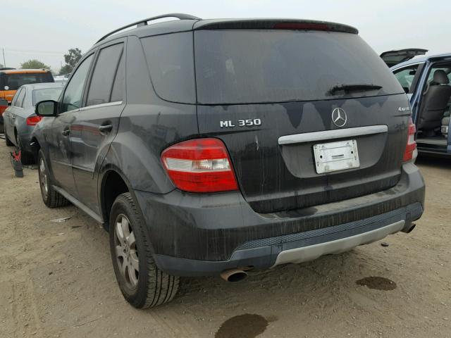 4JGBB86E67A292113 - 2007 MERCEDES-BENZ ML 350 BLACK photo 3