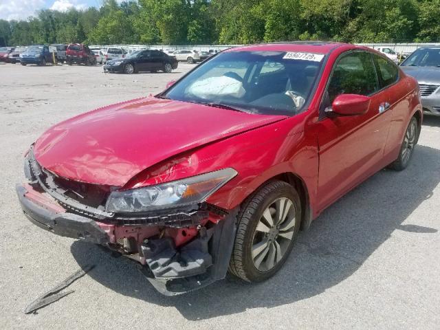 1HGCS12818A012357 - 2008 HONDA ACCORD EXL RED photo 2