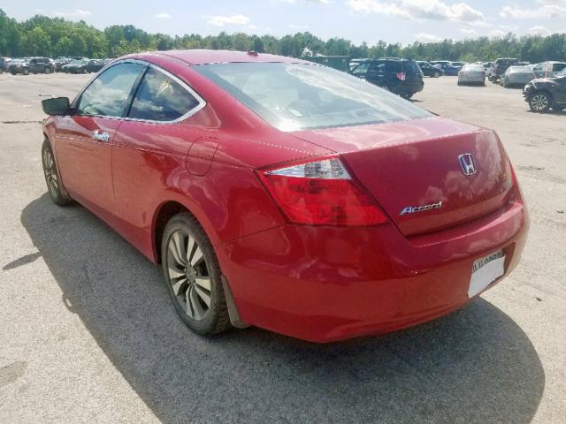 1HGCS12818A012357 - 2008 HONDA ACCORD EXL RED photo 3