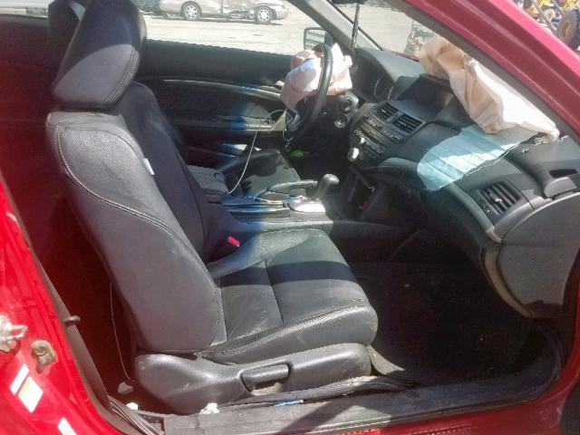 1HGCS12818A012357 - 2008 HONDA ACCORD EXL RED photo 5