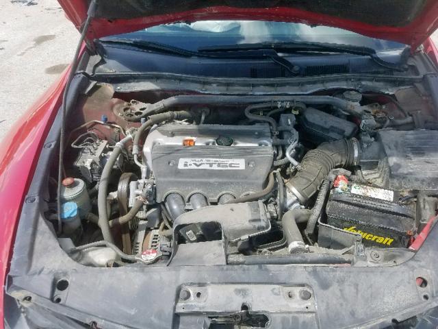 1HGCS12818A012357 - 2008 HONDA ACCORD EXL RED photo 7