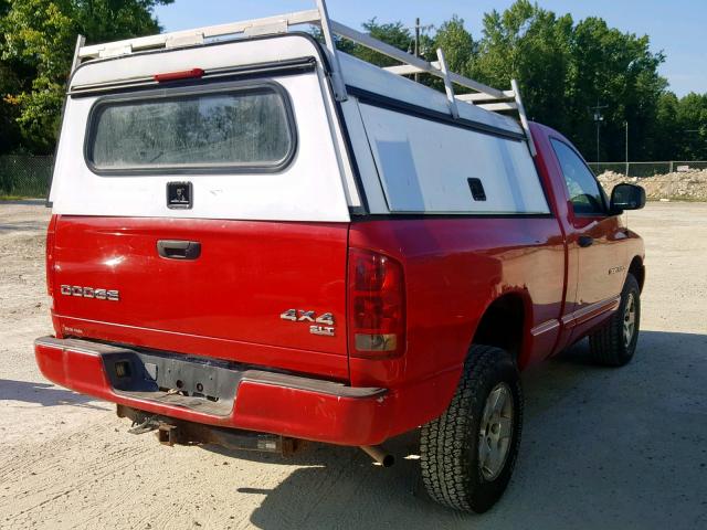 1D7HU16D54J170013 - 2004 DODGE RAM 1500 S RED photo 4