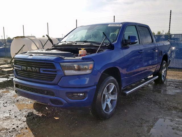 1C6SRFLT6KN777044 - 2019 RAM 1500 REBEL BLUE photo 2