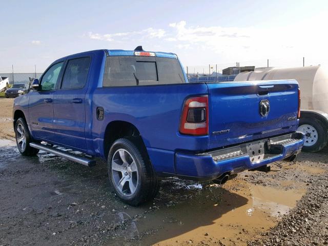 1C6SRFLT6KN777044 - 2019 RAM 1500 REBEL ლურჯი ფოტო 3