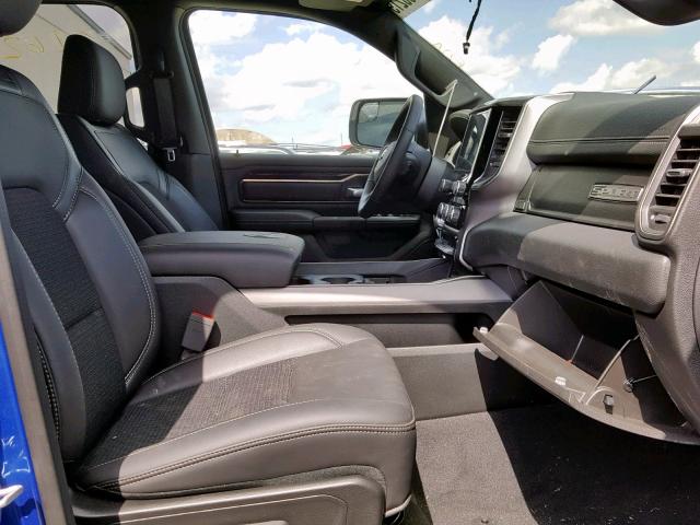 1C6SRFLT6KN777044 - 2019 RAM 1500 REBEL ლურჯი ფოტო 5