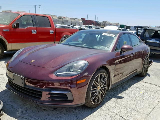 WP0AA2A72JL103400 - 2018 PORSCHE PANAMERA 4 BURGUNDY photo 2