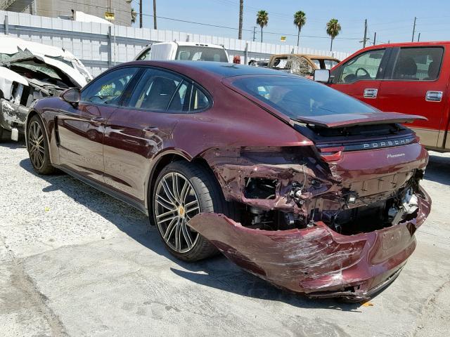 WP0AA2A72JL103400 - 2018 PORSCHE PANAMERA 4 BURGUNDY photo 3