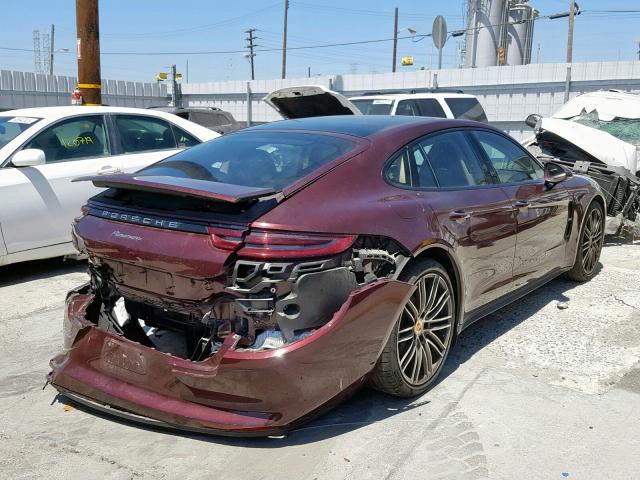 WP0AA2A72JL103400 - 2018 PORSCHE PANAMERA 4 BURGUNDY photo 4