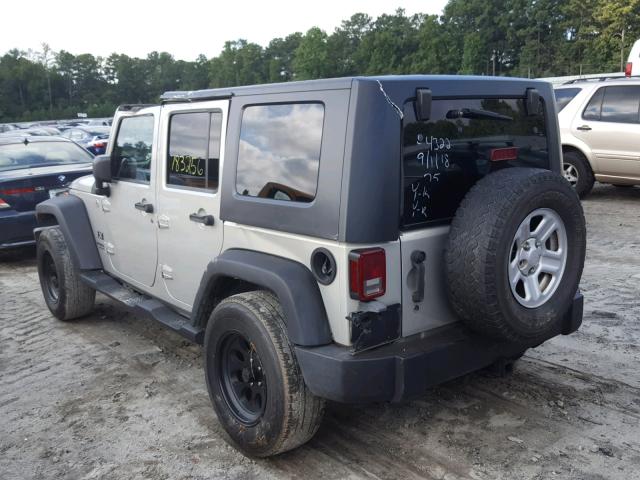 1J4GA39147L114322 - 2007 JEEP WRANGLER X SILVER photo 3