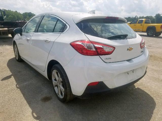 3G1BF6SM6JS622132 - 2018 CHEVROLET CRUZE PREM WHITE photo 3