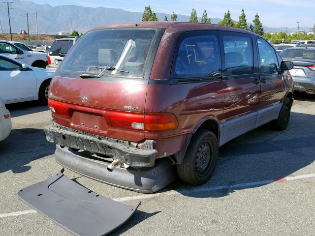 JT3AC13R6S1177763 - 1995 TOYOTA PREVIA DX RED photo 4