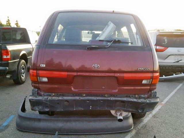 JT3AC13R6S1177763 - 1995 TOYOTA PREVIA DX RED photo 9