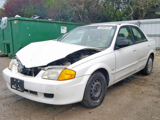 JM1BJ2228X0125564 - 1999 MAZDA PROTEGE DX WHITE photo 2