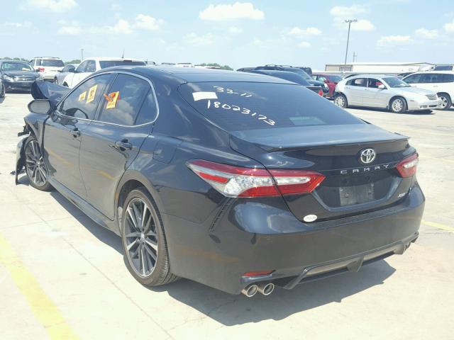 4T1B61HKXJU128383 - 2018 TOYOTA CAMRY XSE BLACK photo 3