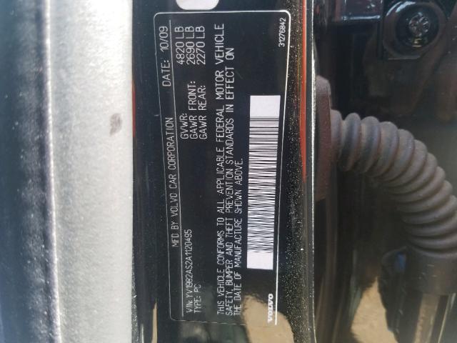 YV1982AS2A1120495 - 2010 VOLVO S80 3.2 BLACK photo 10