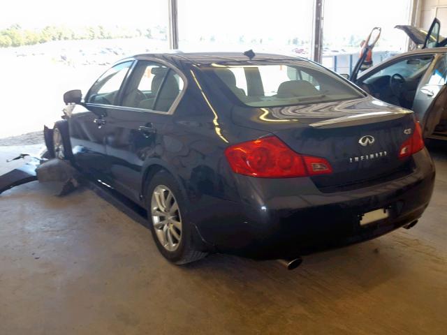 JNKCV61E19M013064 - 2009 INFINITI G37 BASE BLUE photo 3