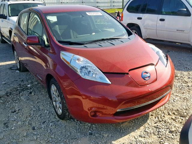 1N4AZ0CP6FC332007 - 2015 NISSAN LEAF S RED photo 1