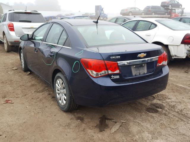 1G1PC5SH4B7247868 - 2011 CHEVROLET CRUZE LS BLUE photo 3