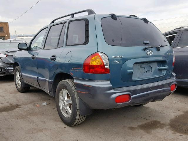 KM8SB82BX1U107210 - 2001 HYUNDAI SANTA FE GREEN photo 3