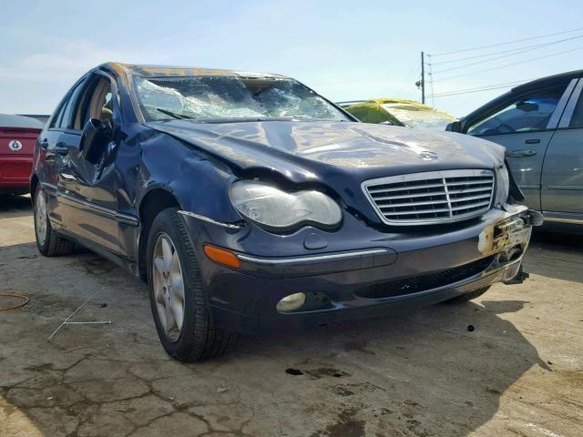 WDBRF61J12F276637 - 2002 MERCEDES-BENZ C 240 BLUE photo 1