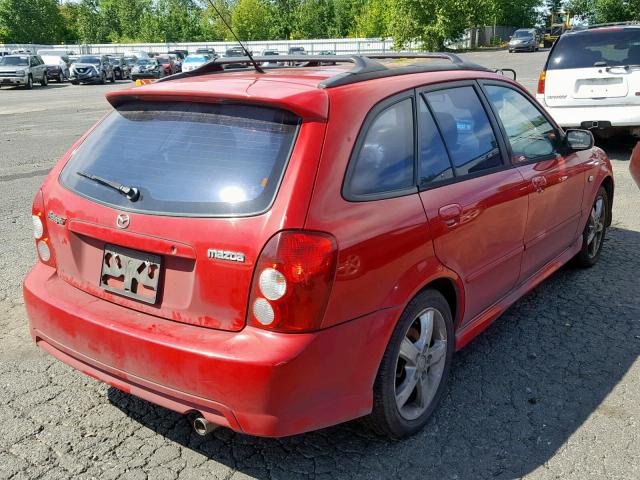 JM1BJ246031117186 - 2003 MAZDA PROTEGE PR RED photo 4