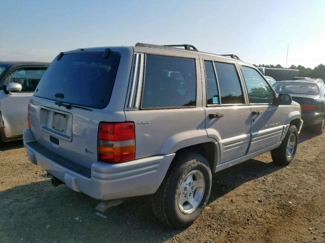 1J4GZ48S0WC349811 - 1998 JEEP GRAND CHER SILVER photo 4